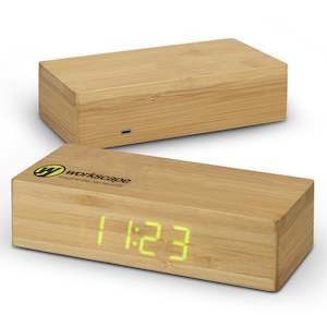 $30 $50: Bamboo Wireless Charging Clock