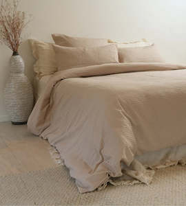 Cotton Bedding: 100% Cotton Waffle Duvet Set | Natural