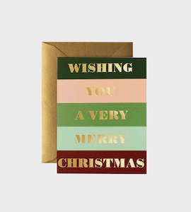 RIFLE PAPER CO | SINGLE CARD | COLOUR BAR CHRISTMAS