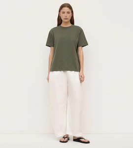 Tops: Assembly Label | Womens Organic Base Tee | Moss