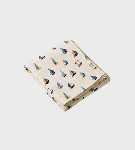 Bassinet Cot Sheets: Nature Baby | Muslin Wrap | Regatta Print