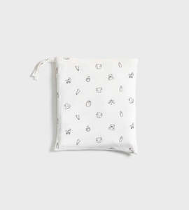 Bassinet Cot Sheets: Baby Rabbit | Bassinet Sheet with Bag | White | Baby Play Print