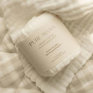 Towels: Pure Mama | Cotton Muslin Washcloths (3 pack)