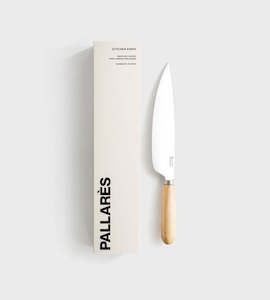 Knife: Pallares | Box Wood Handle Knife | 22cm Carbon Steel Blade