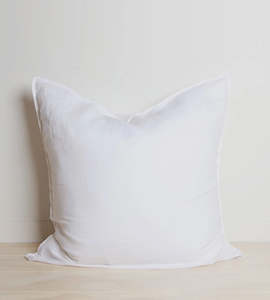 Home Lab | 100% French Flax Linen Euro Pillowcase | White