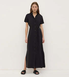 Clothing: Assembly Label | Heather Silk Blend Shirt Dress | Black