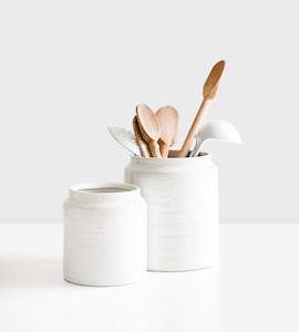 Ceramics: Franco Rustic White Utensil Holder