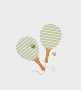 Games: SunnyLife | Vintage Beach Paddles La Palma | Sage Stripe
