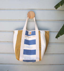 Backpacks Travel Bags: Tutto Tote | Mustard + Blue