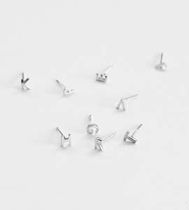 Sophie | Little Letter Earrings | Sterling Silver