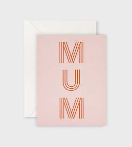 Mothers Day Cards: Lettuce | Card | Mum Stripe Letters