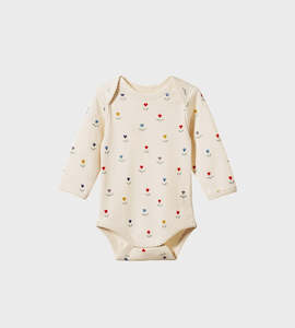 Nature Baby | Long Sleeve Bodysuit I Delphine Print