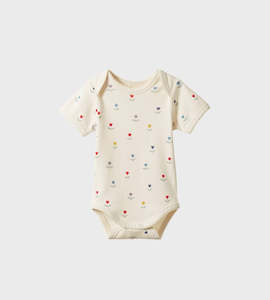 Nature Baby | Short Sleeve Bodysuit I Delphine Print