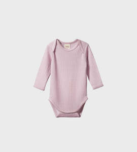 Nature Baby I Mer Ess Long Sleeve Bodysuit Pointelle I Lilac