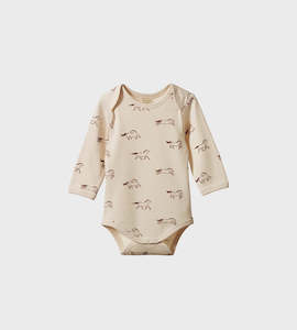 Nature Baby | Long Sleeve Bodysuit | Gallop Print