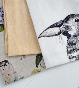 Lettuce: Lettuce | Tea Towel | Orange Fine Stripe