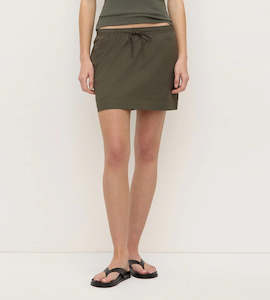 Skirts: Assembly Label | Kalla Poplin Mini Skirt | Moss