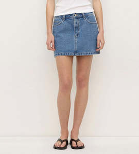 Assembly Label | Callista Denim Mini Skirt | Dark Stone