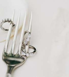 La Dailie | The Ada Pearl and Crystal Mini Hoops | Silver