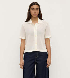 Assembly Label | Kismet Knit Short Sleeve Shirt | White