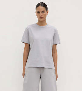 Assembly Label | Womens Organic Base Tee | Light Grey
