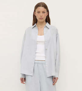 Assembly Label | Everyday Womens Linen Long Sleeve Shirt | Cloud