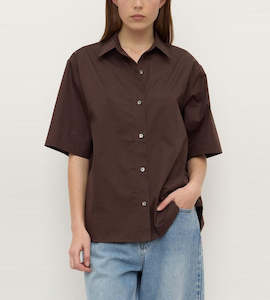 Assembly Label | Joni Short Sleeve Shirt | Ganache