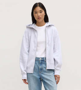 Jumpers: Assembly Label | Louisa Hooded Zip Sweater Heather | Grey Marle