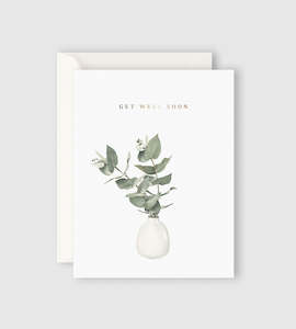 Care Packages: Father Rabbit Stationery | Eucalyptus Get Well Soon Card