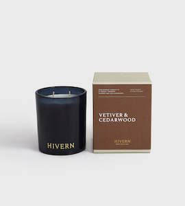 Hivern | Vetiver & Cedarwood Candle | Dark Navy