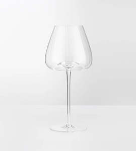 Home Lab I Melted Crystal Red Wine Glass I Set of 4 I Clear
