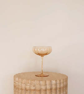 Glassware 1: Home Lab | Petal Cocktail Glass | Set of 4 | Light Amber