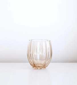 Glassware 1: Home Lab | Petal Stemless Glass | Set of 4 | Light Amber
