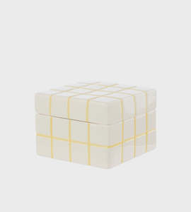 Lulu Collection Check Box | Yellow/White