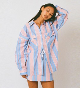 Tops: Commonplace | Eastern Shirt | Baby Blue/Pink