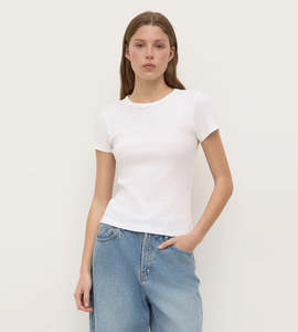 Assembly Label | Linley Rib Tee | White