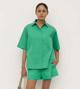 Assembly label | Joni Short Sleeve Shirt | Bright Green