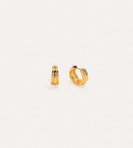 La Dailie | The Everyday Chunky Ribbed Hoops | Gold
