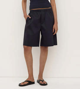 Assembly Label | Riley Poplin Short | True Navy