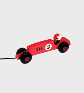 Vintage Racer Wooden Pull Toy