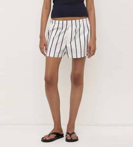 Assembly label | Nara Stripe Short | White/True Navy