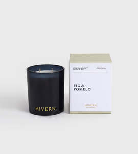 Hivern: Hivern | Fig & Pomelo Candle | Dark Navy