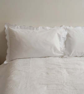 Bed Linen: Home Lab | Celine Pillowcase Pair White