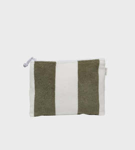SunnyLife | Terry Beach Pouch The Vacay | Olive Stripe