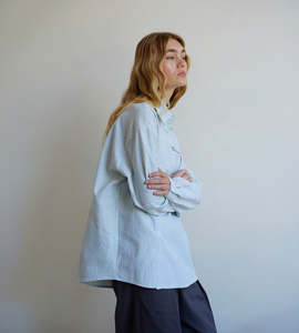 Commonplace | Cortez Shirt | Mint Stripe