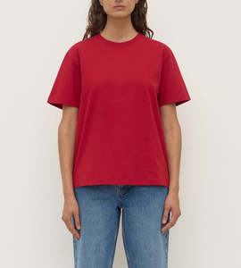 Assembly Label | Womens Organic Base Tee | Mulberry