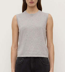 Tops: Assembly Label | Helena Cotton Cashmere Vest | Grey Marle