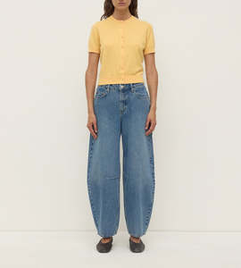 Tops: Assembly Label | Semra Cotton Cashmere Short Sleeve Cardigan | Sol