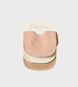 Unclassified: Nature Baby | Dribble Bibs 3 Pack | Rose Dust/Natural/Nougat