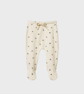 Unclassified: Nature Baby | Footed Rompers Pointelle | Winter Berry Print